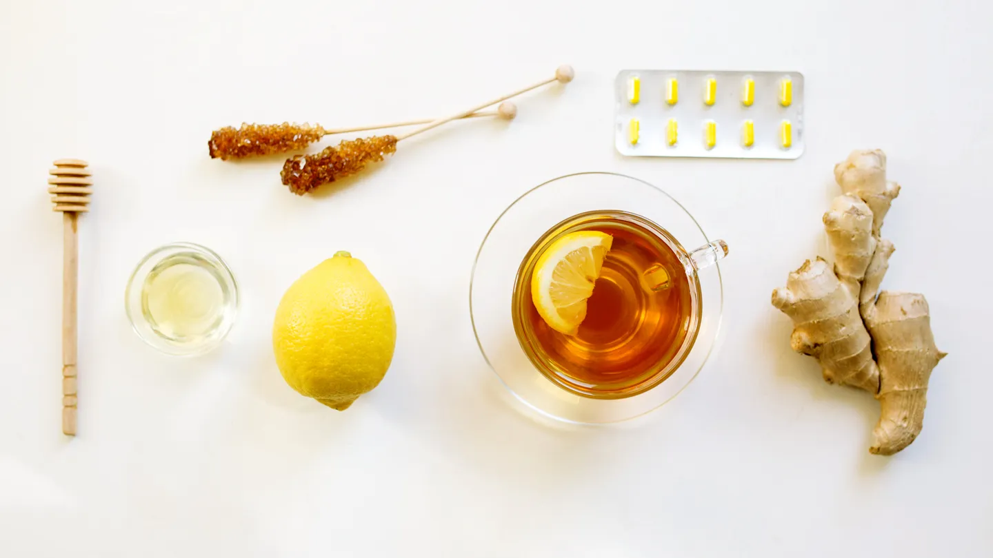 natural cold remedies on table