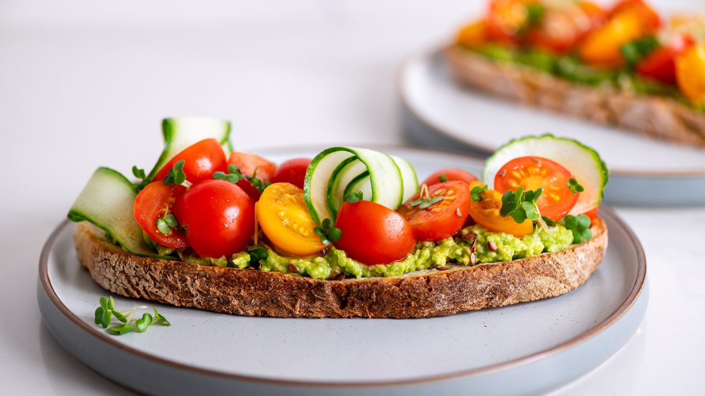 toast with vegetable topping