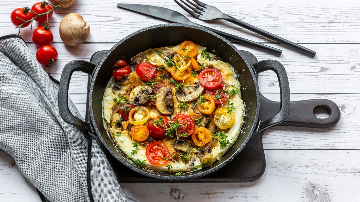 Mushroom, Tomato, and Herb Frittata
