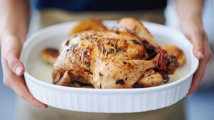a roasted chicken