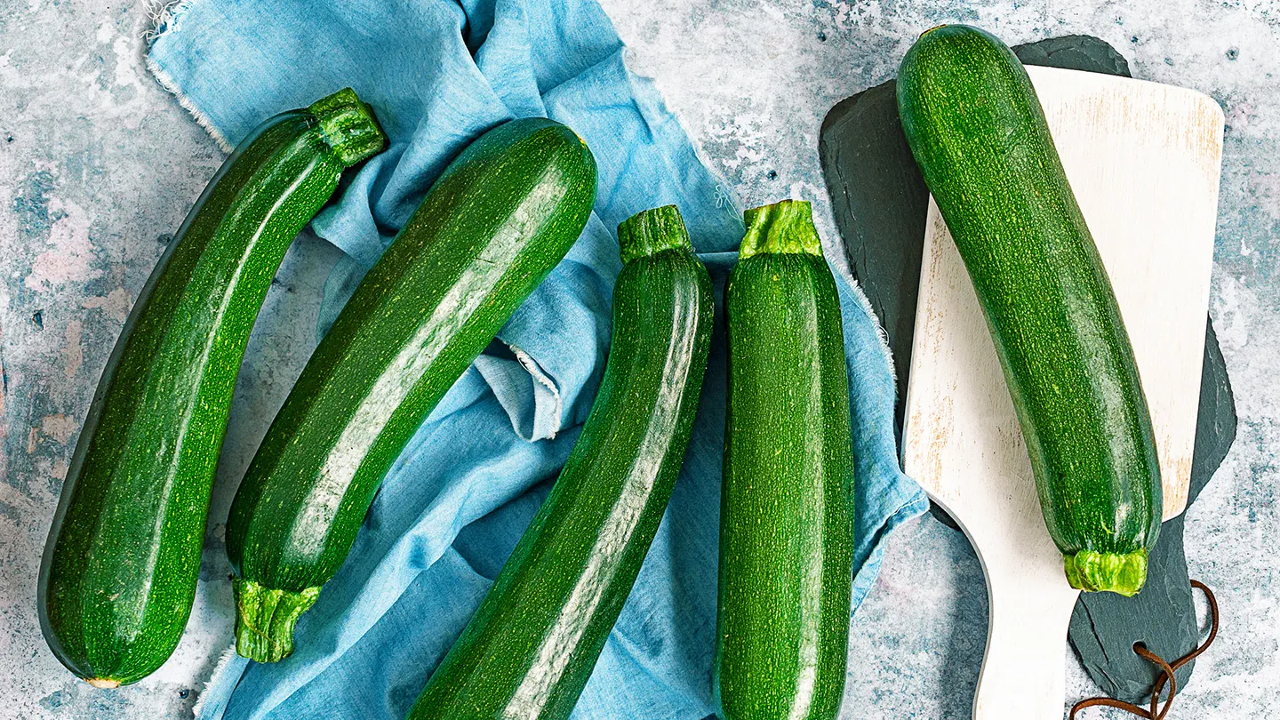 Zucchini in kitchen