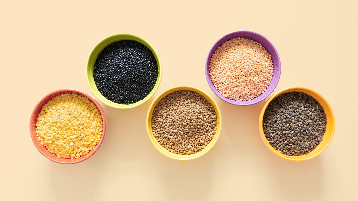 variety of legumes beans lentils