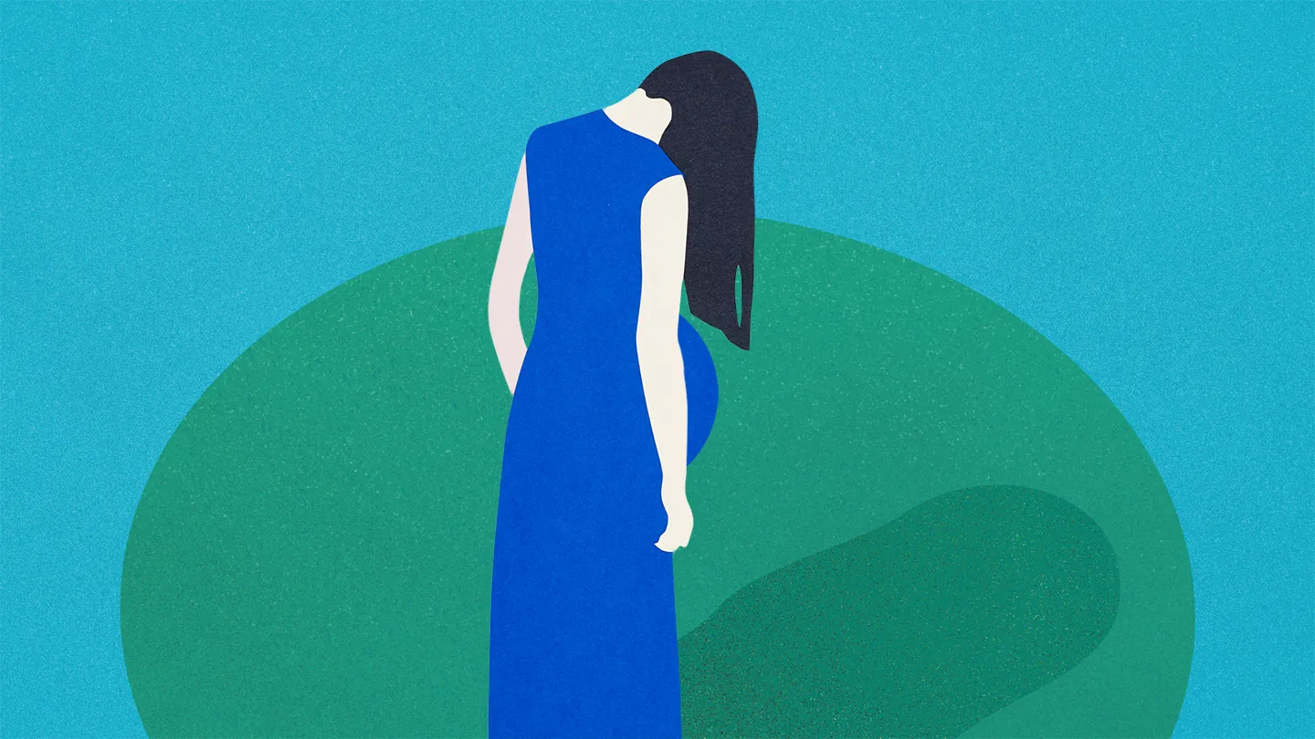sad pregnant woman