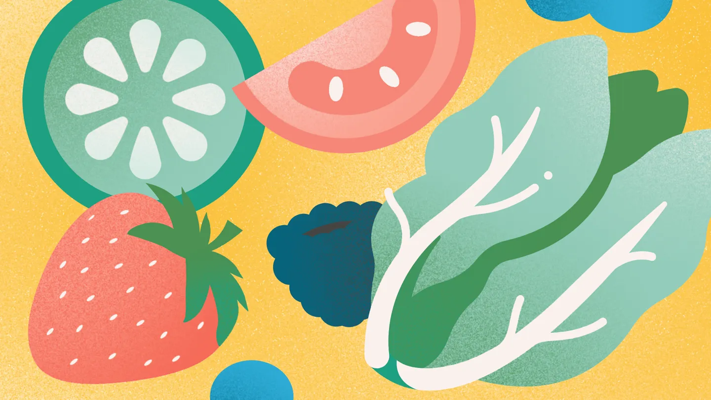 cucumber strawberry blue berry lettuce tomato black berry