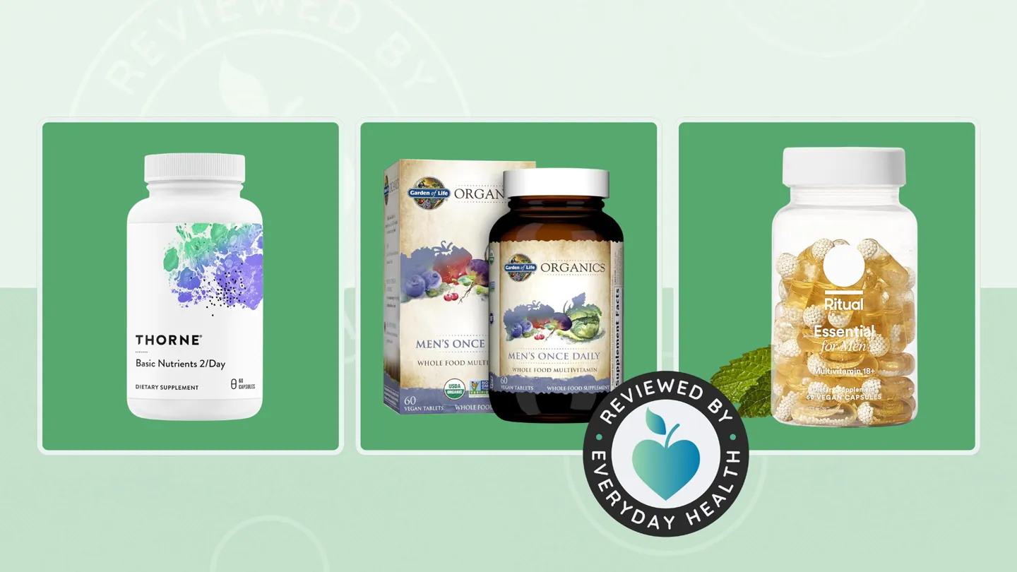Three different brands of multivitamins for men
