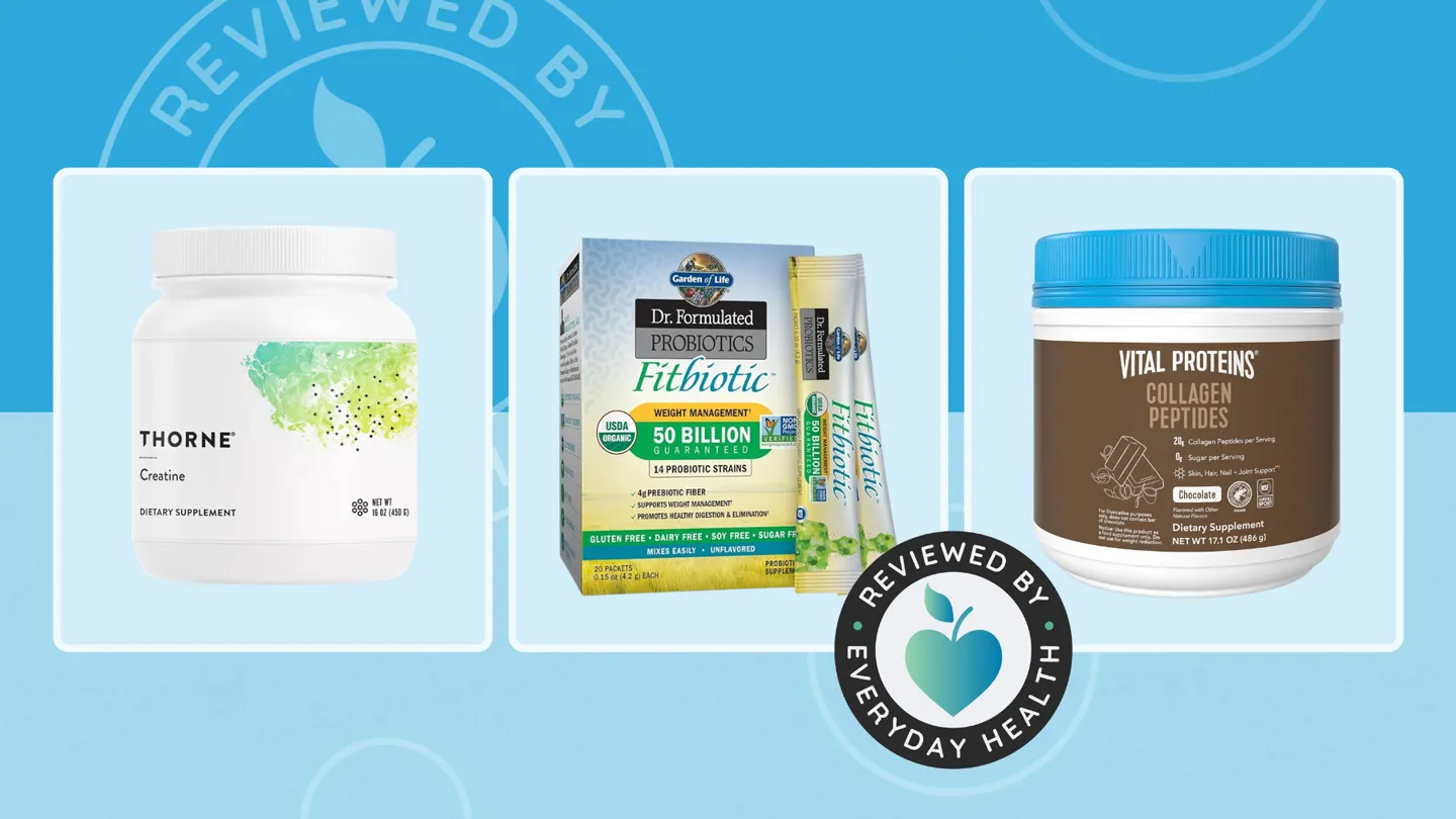 Weight loss supplement varieties against blue background