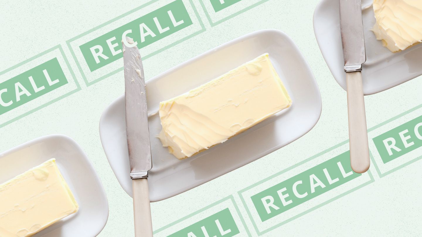 butter in butter dishes with recall stamps