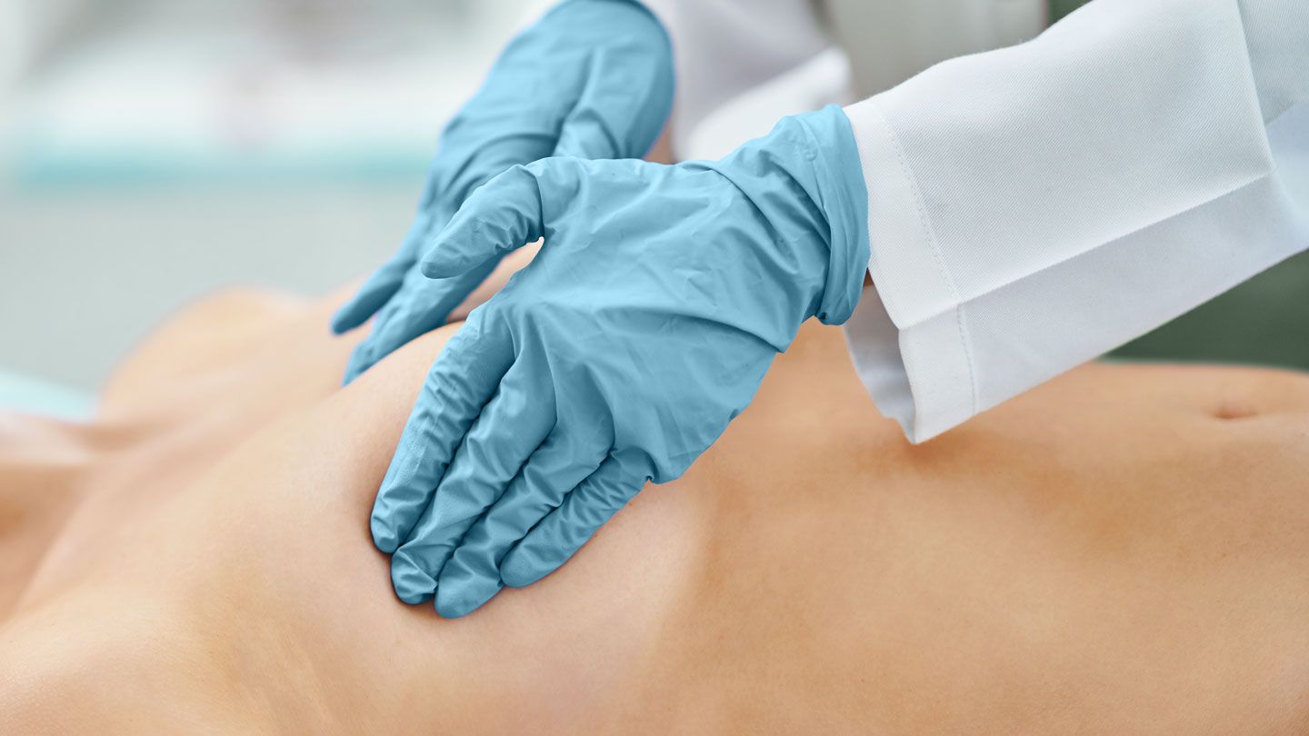 clinical breast exam in doctor's office involves breast palpation
