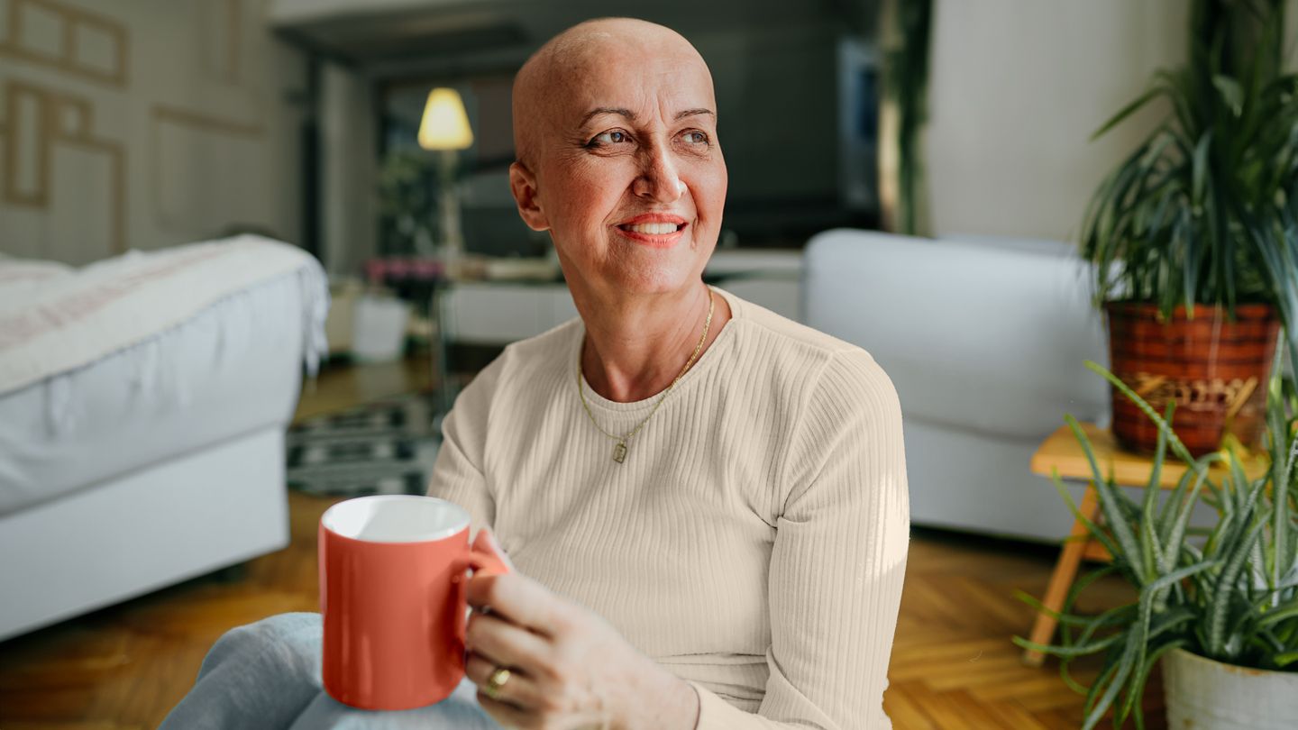 cancer patient looking hopeful