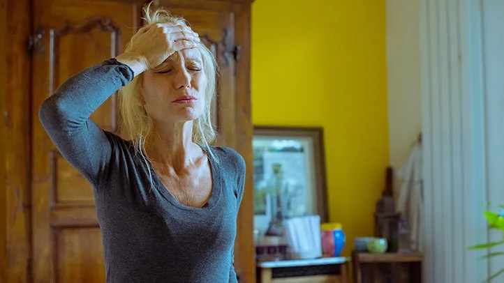 a woman with night sweats