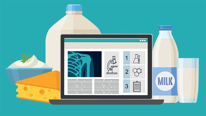 illustration laptop computer bones x-ray dairy yogurt cheese milk