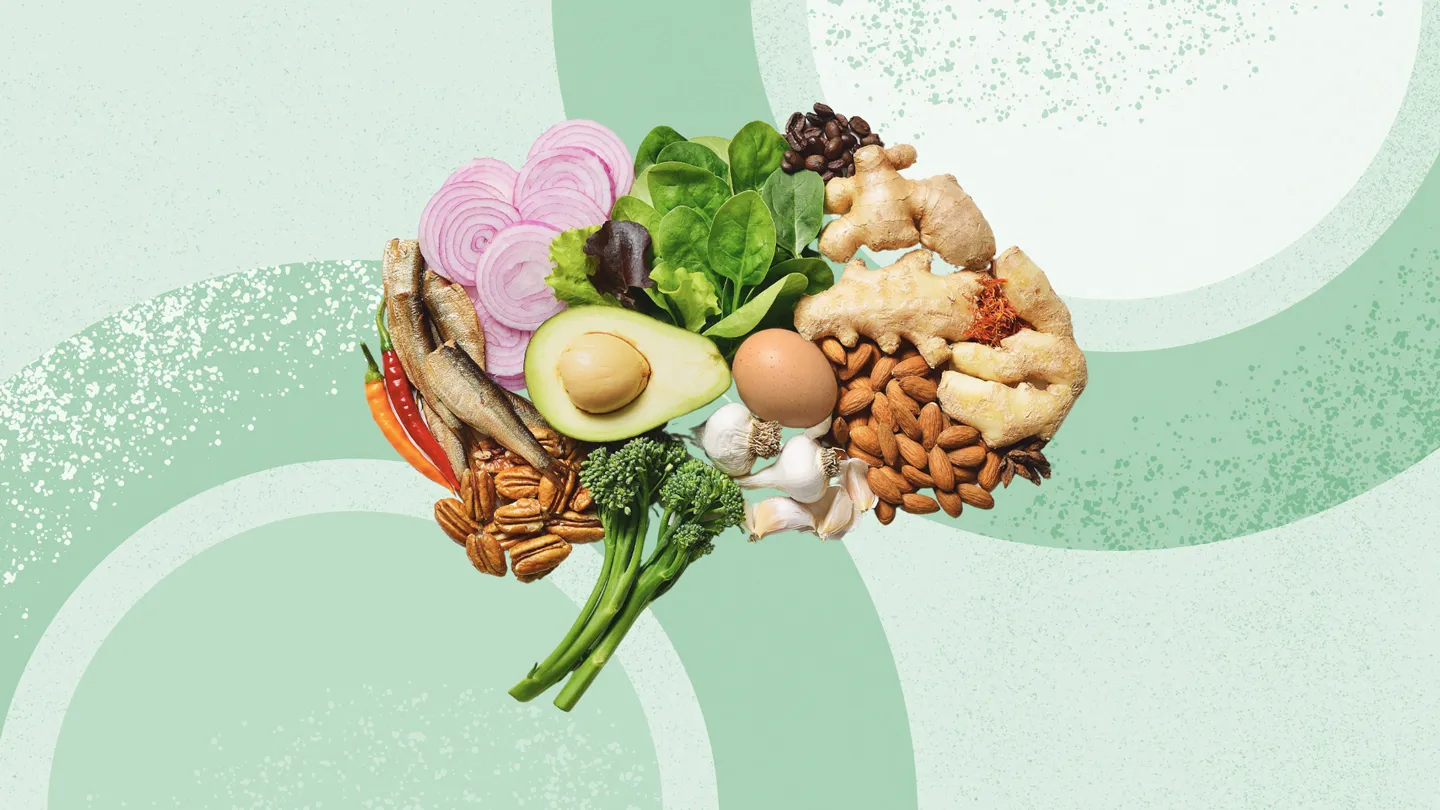 brain made of healthy foods