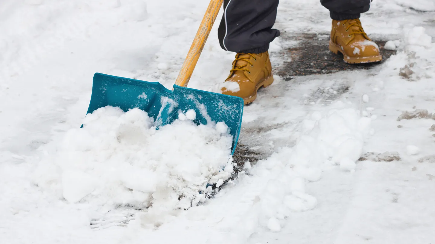 shoveling snow