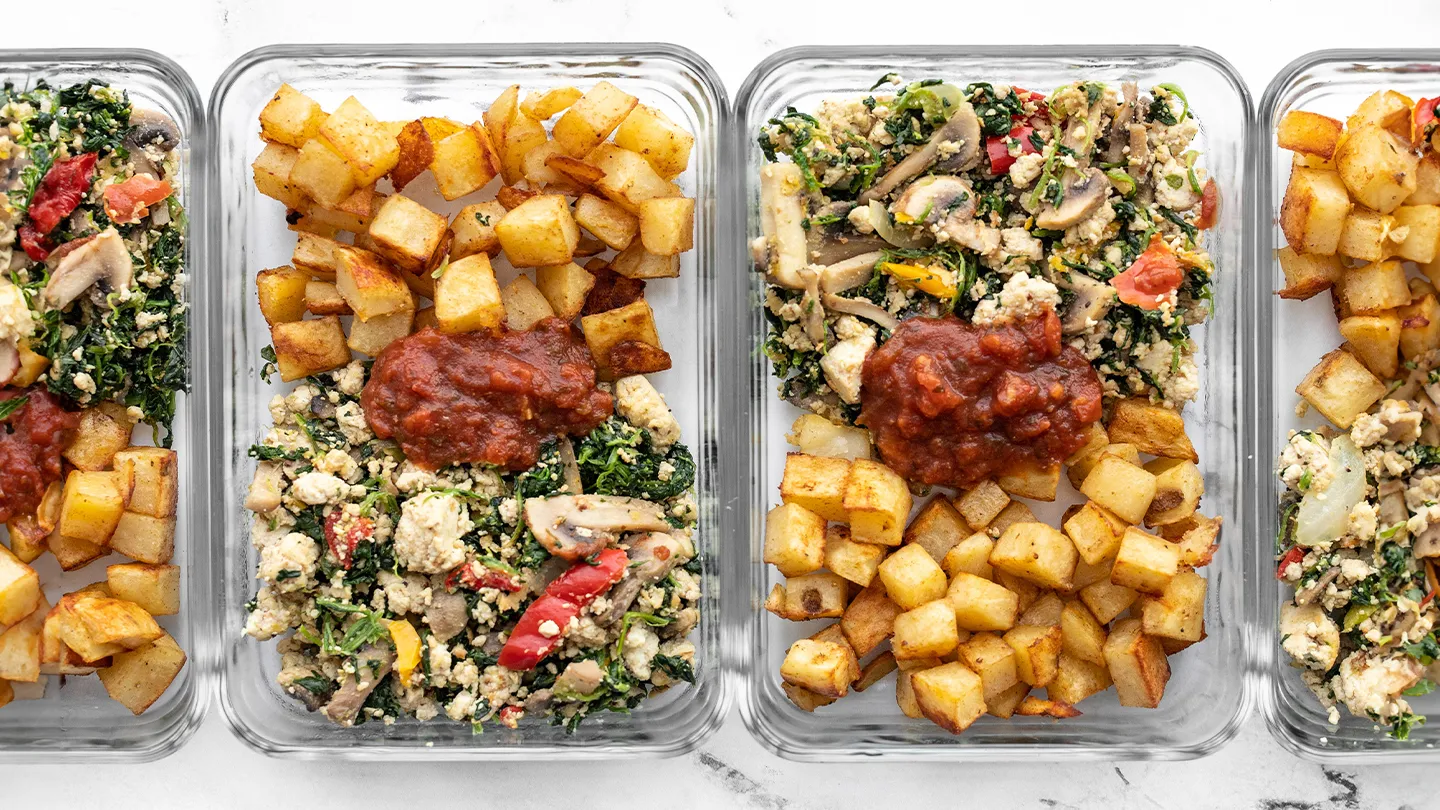 veggie tofu scramble boxes