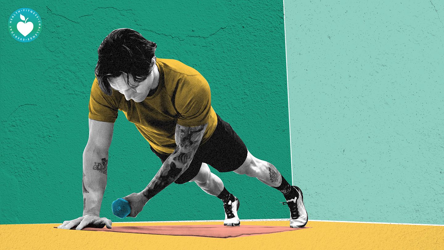 man doing back exercises