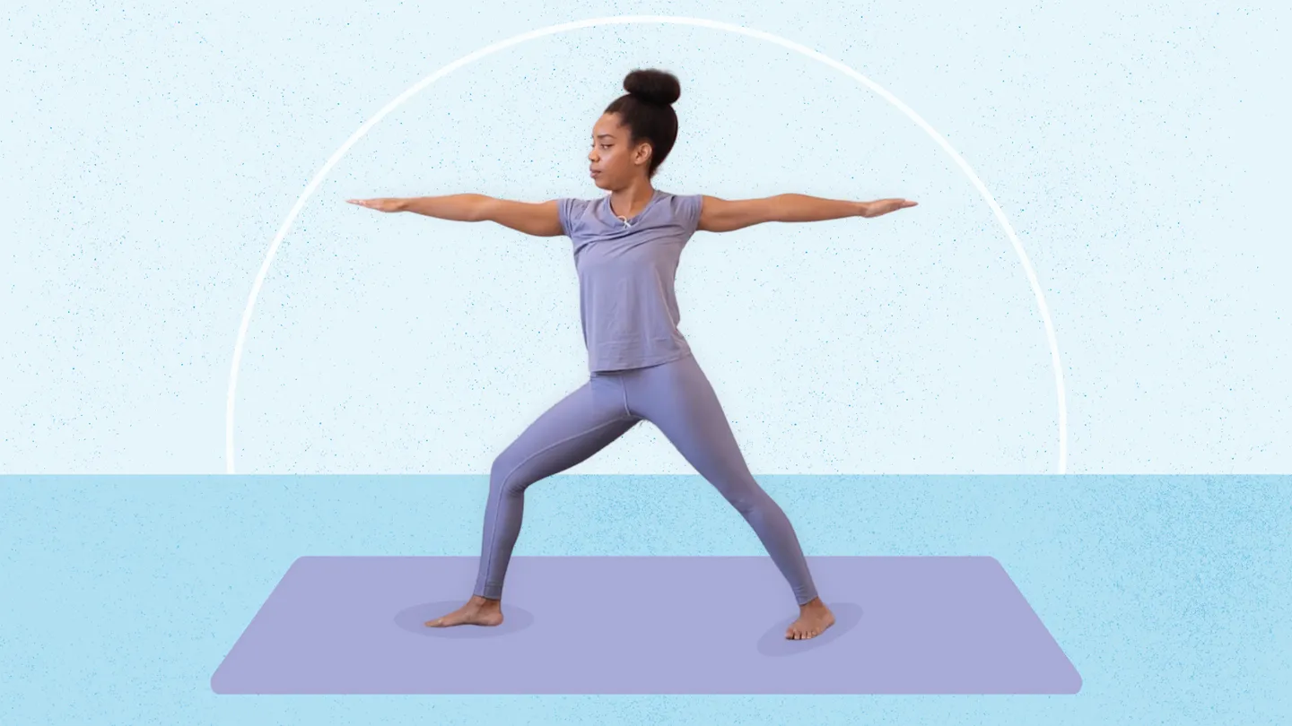 woman doing yoga for RA