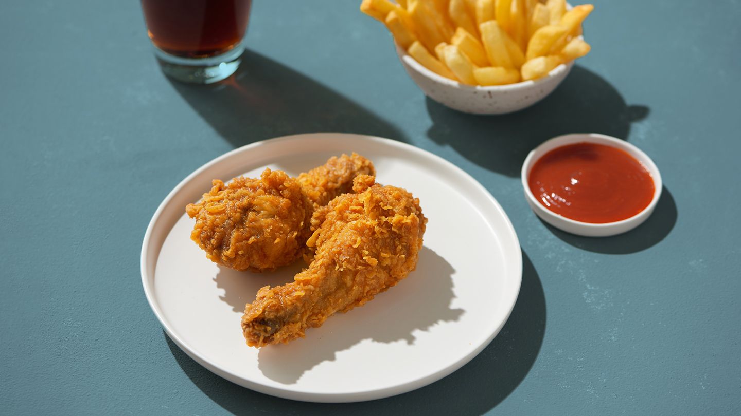 fried chicken coke soda cola french fries ketchup