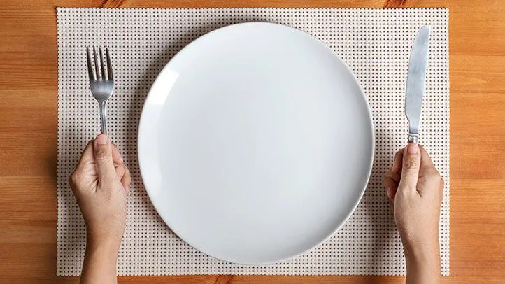 an empty plate