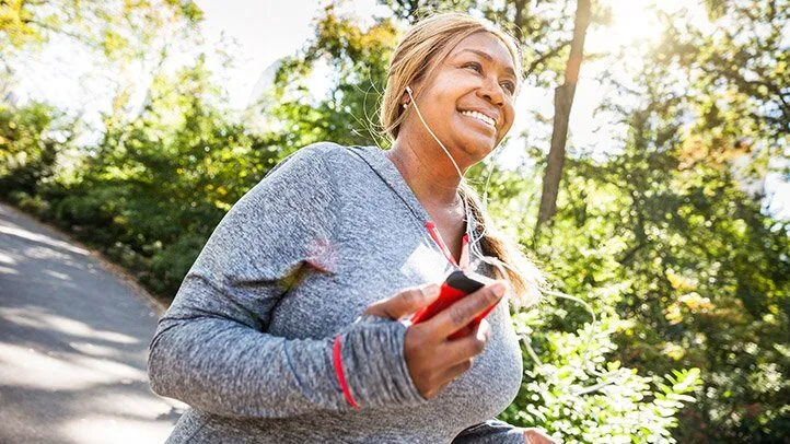 a woman exercising outside