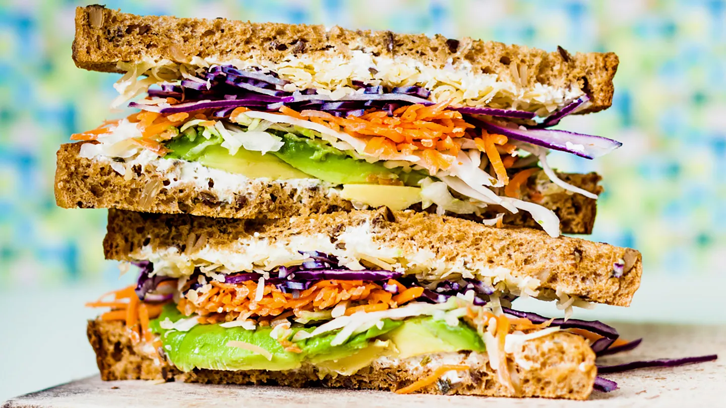 whole wheat and veggie sandwich