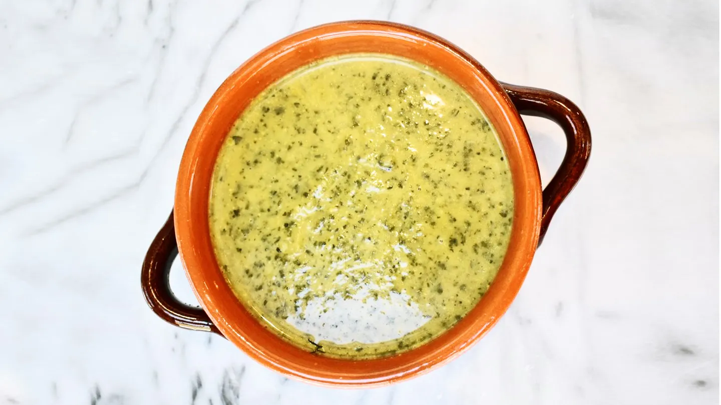 Creamy Kale and Dill Potato Leek Soup