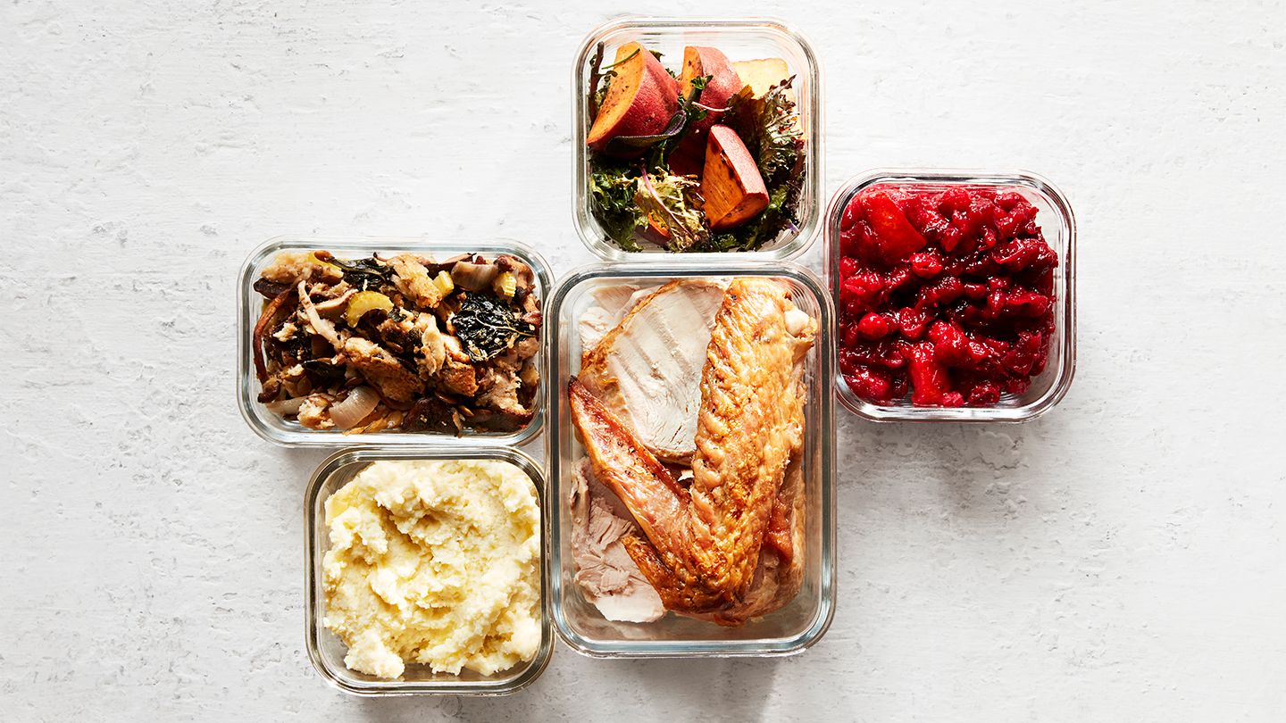 thanksgiving left overs in Tupperware