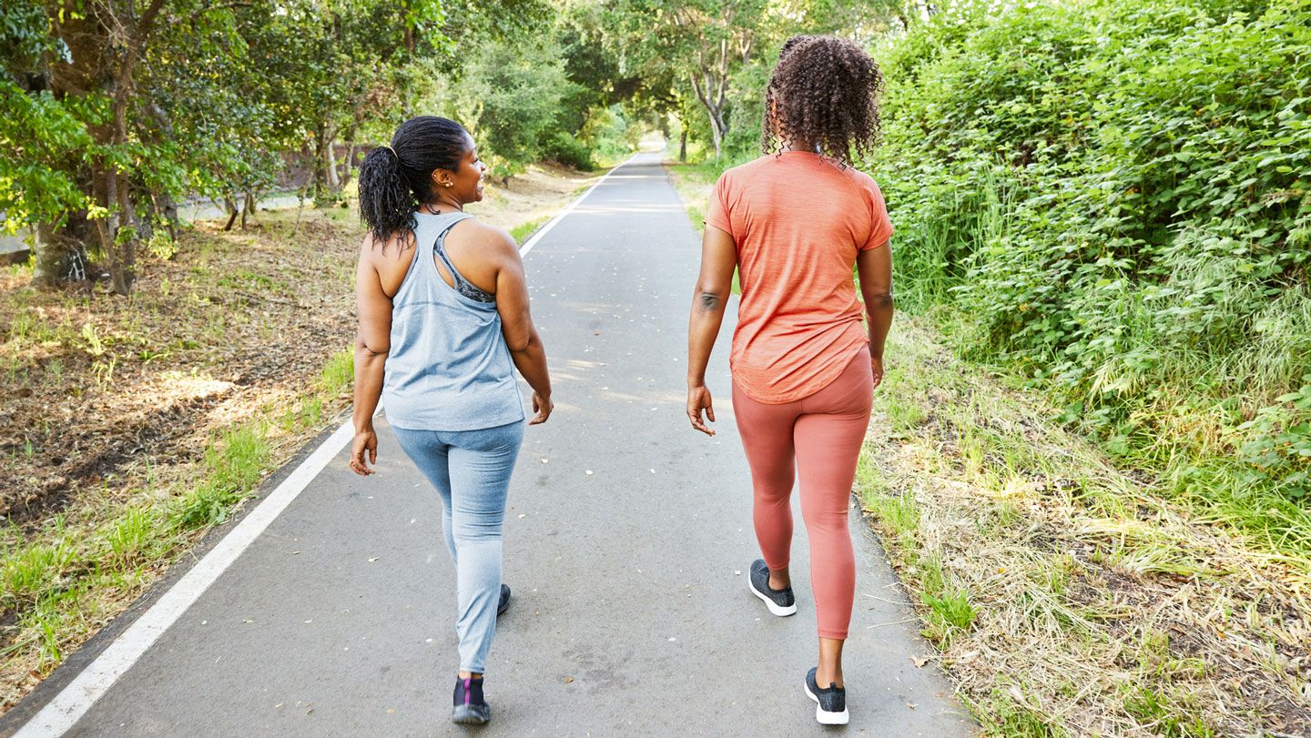 women taking a walk in the park