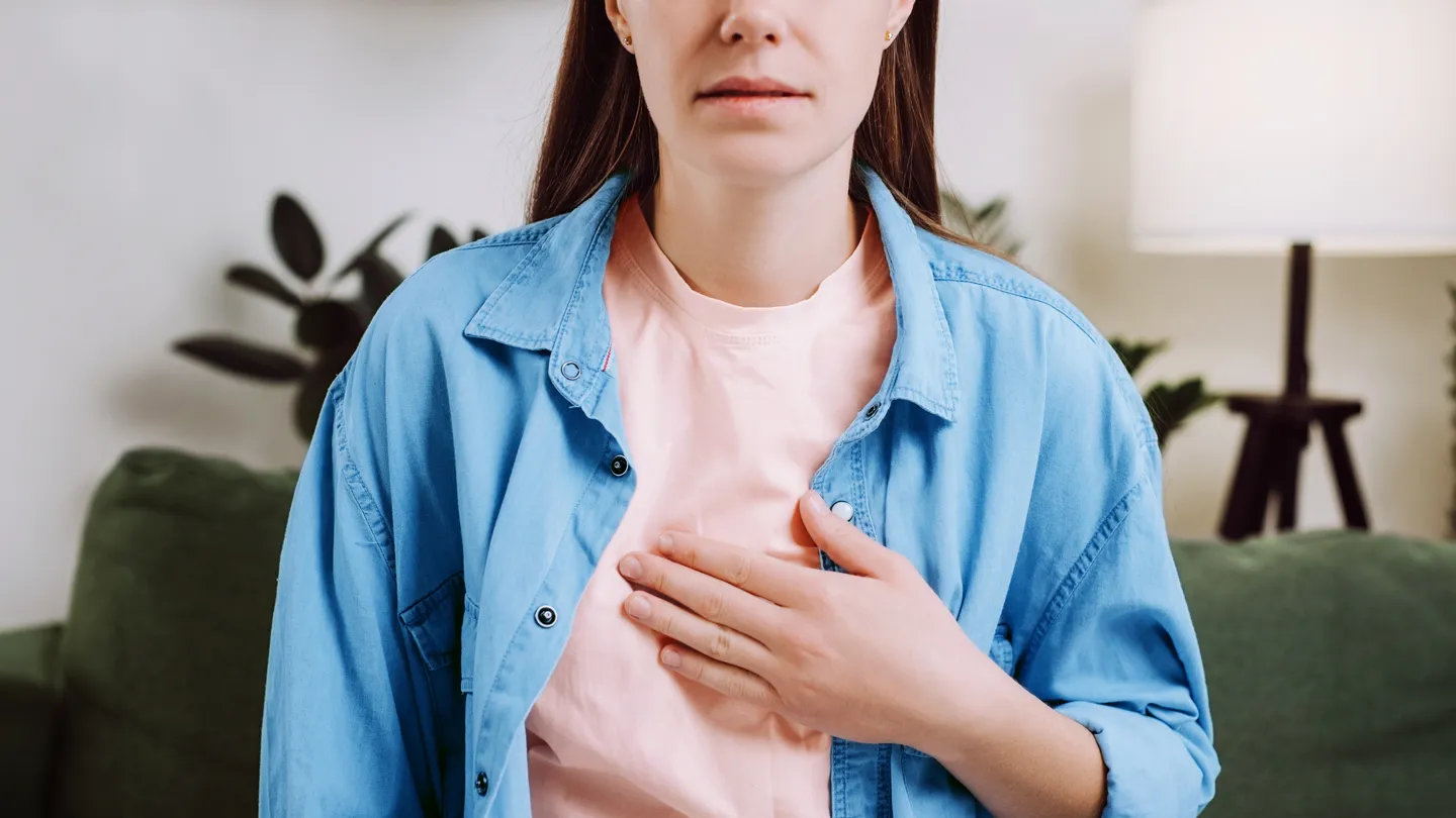 woman with acid reflux
