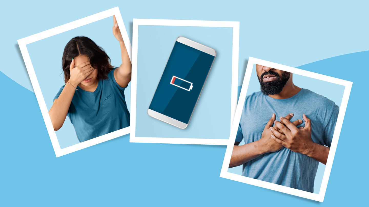 symptoms include dizziness, fatigue, chest pain