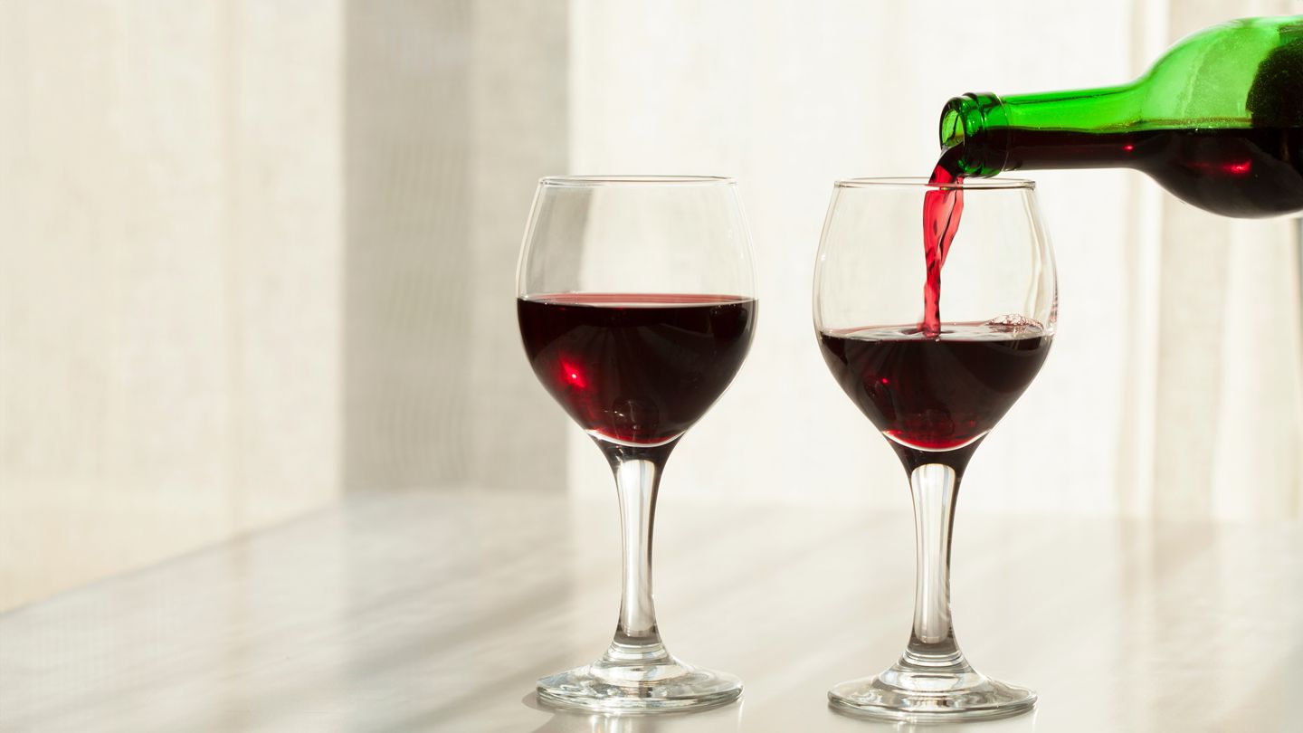 red wine glasses