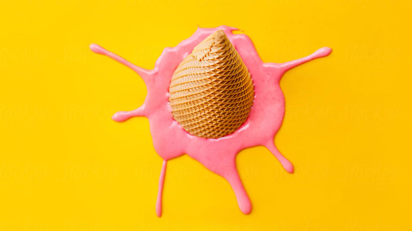 dropped ice cream cone