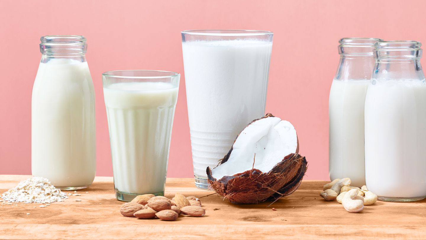Various types of dairy free milk for consumption by non dairy users.