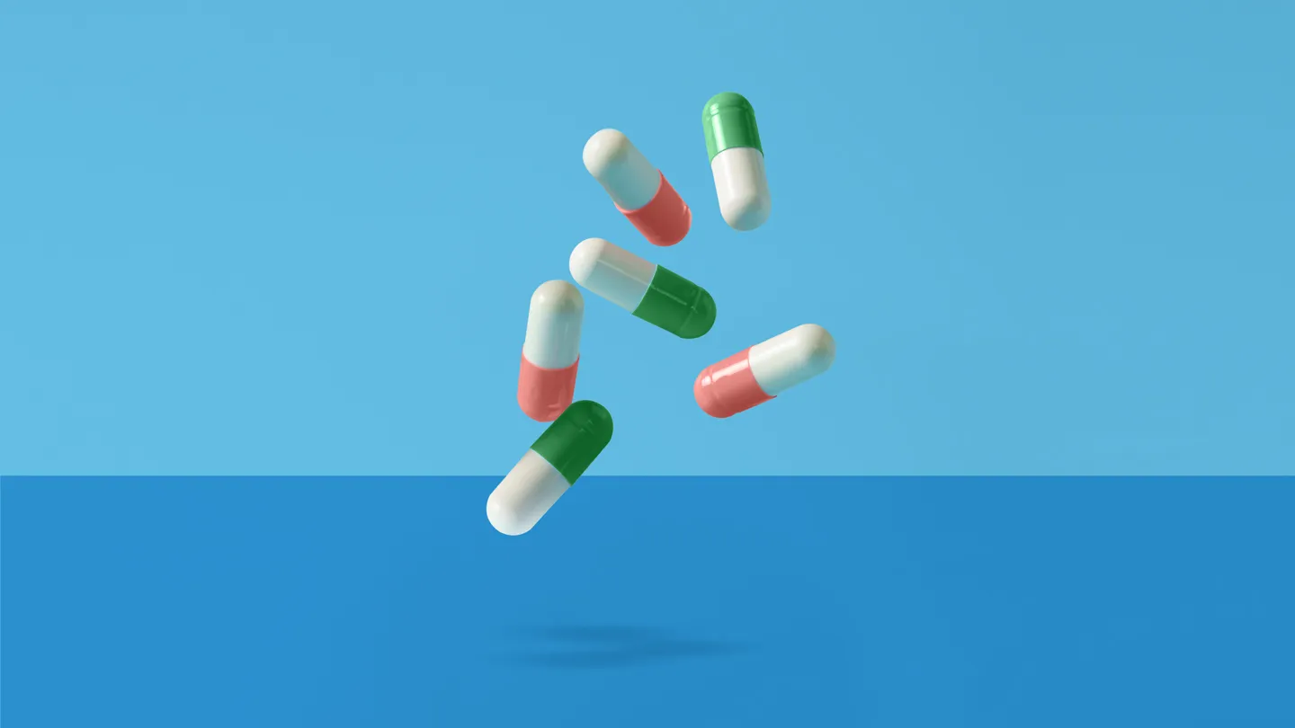 antidepressant pills falling
