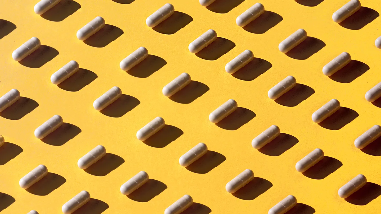 supplements on yellow