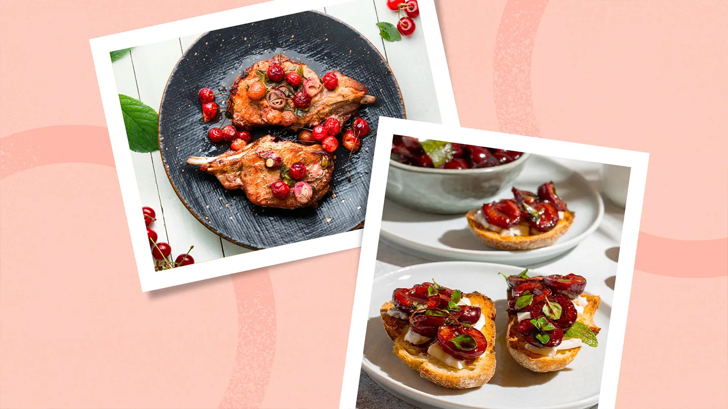 two healthy recipes using cherries