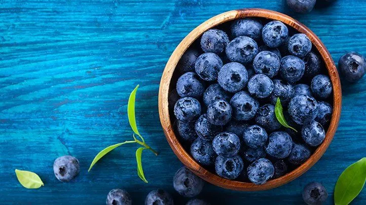 a bowl of blueberries