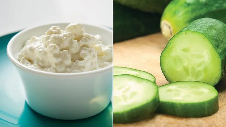 Cottage Cheese with Cucumbers, 100-calorie snack