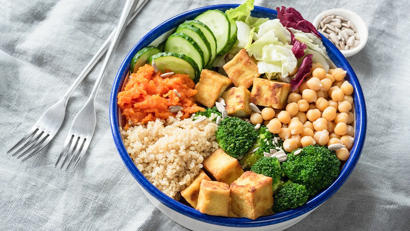 plant based protein buddha bowl