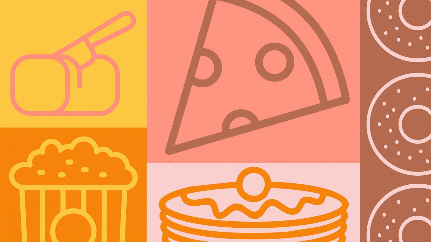 illustration of trans fats foods