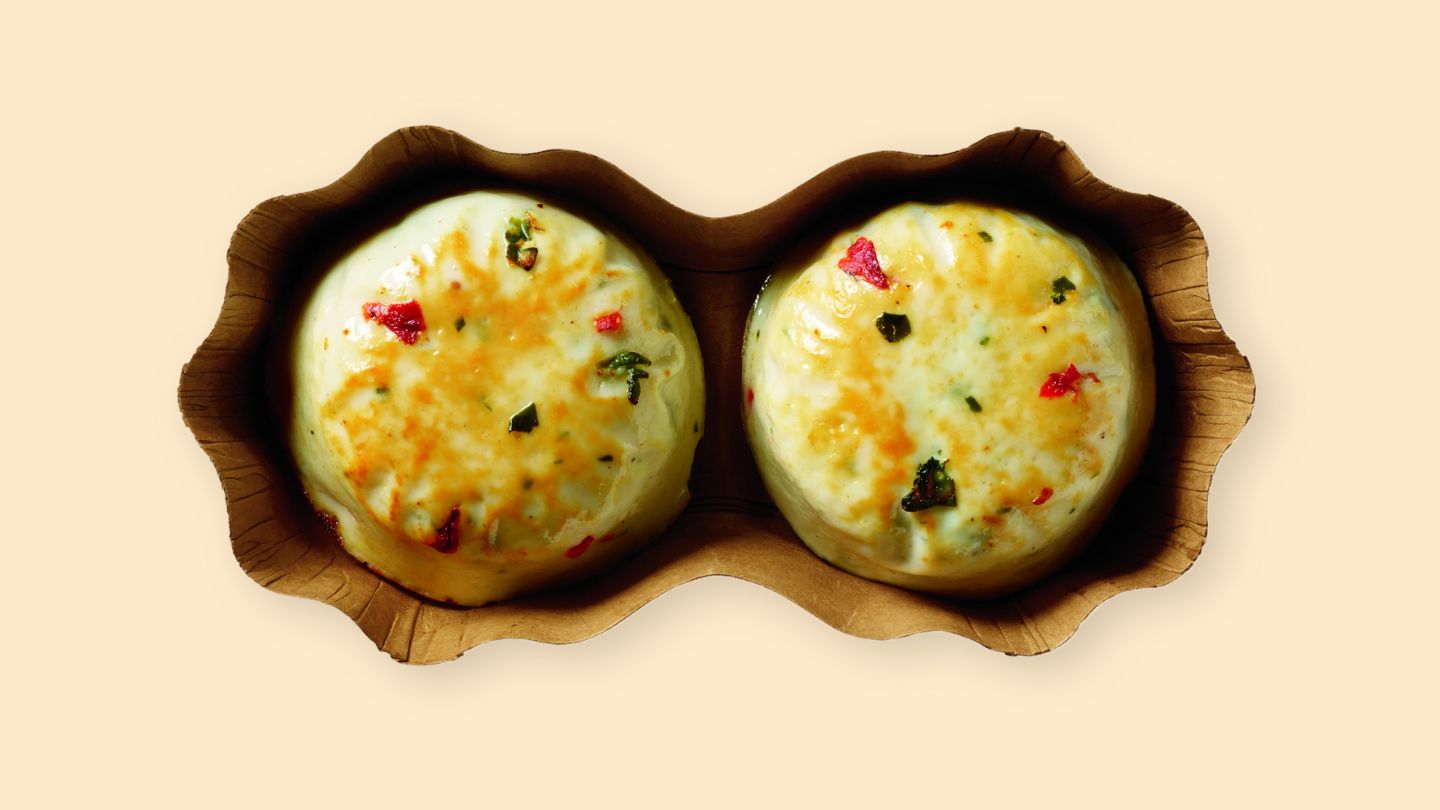 Egg White Roasted Red Pepper Sous Vide Bites