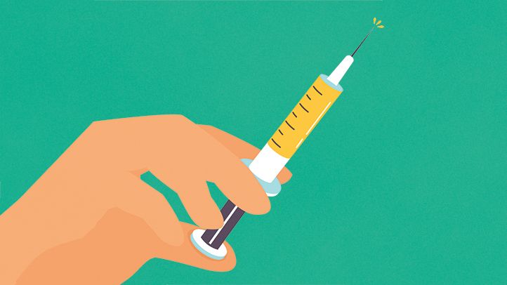 hand with syringe 