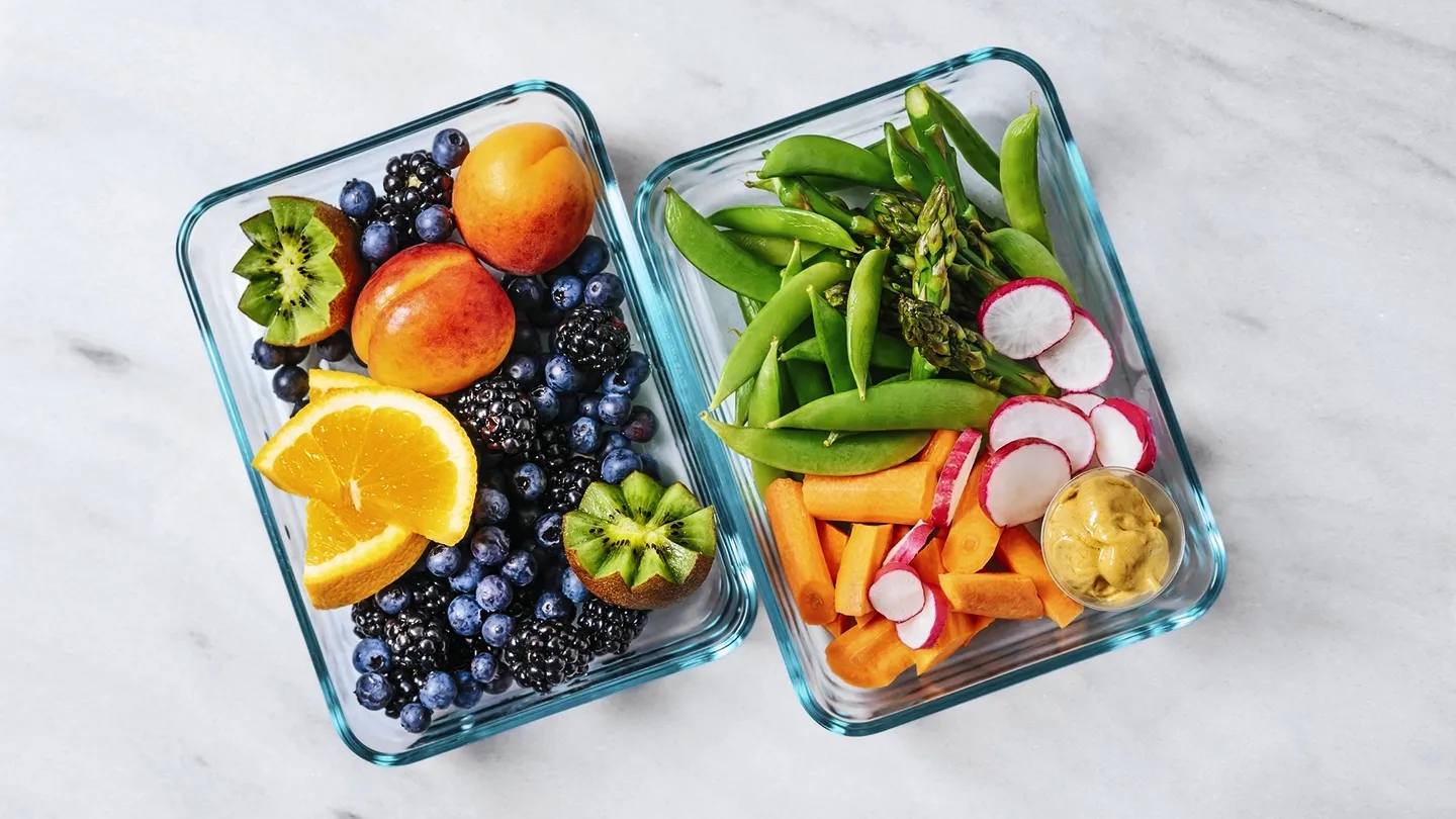 fruits and vegetable snacks throughout the day