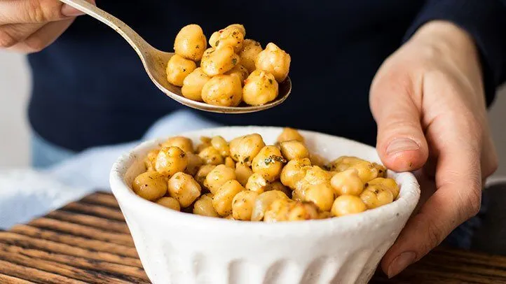 a bowl of chickpeas