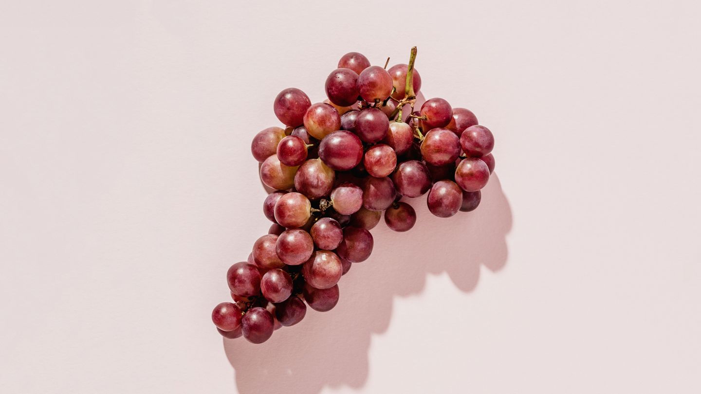 red grapes in a simple background