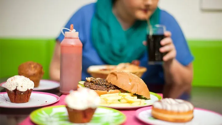 a person with binge eating disorder
