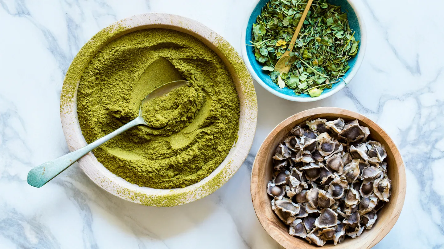 Superfood Moringa in various forms