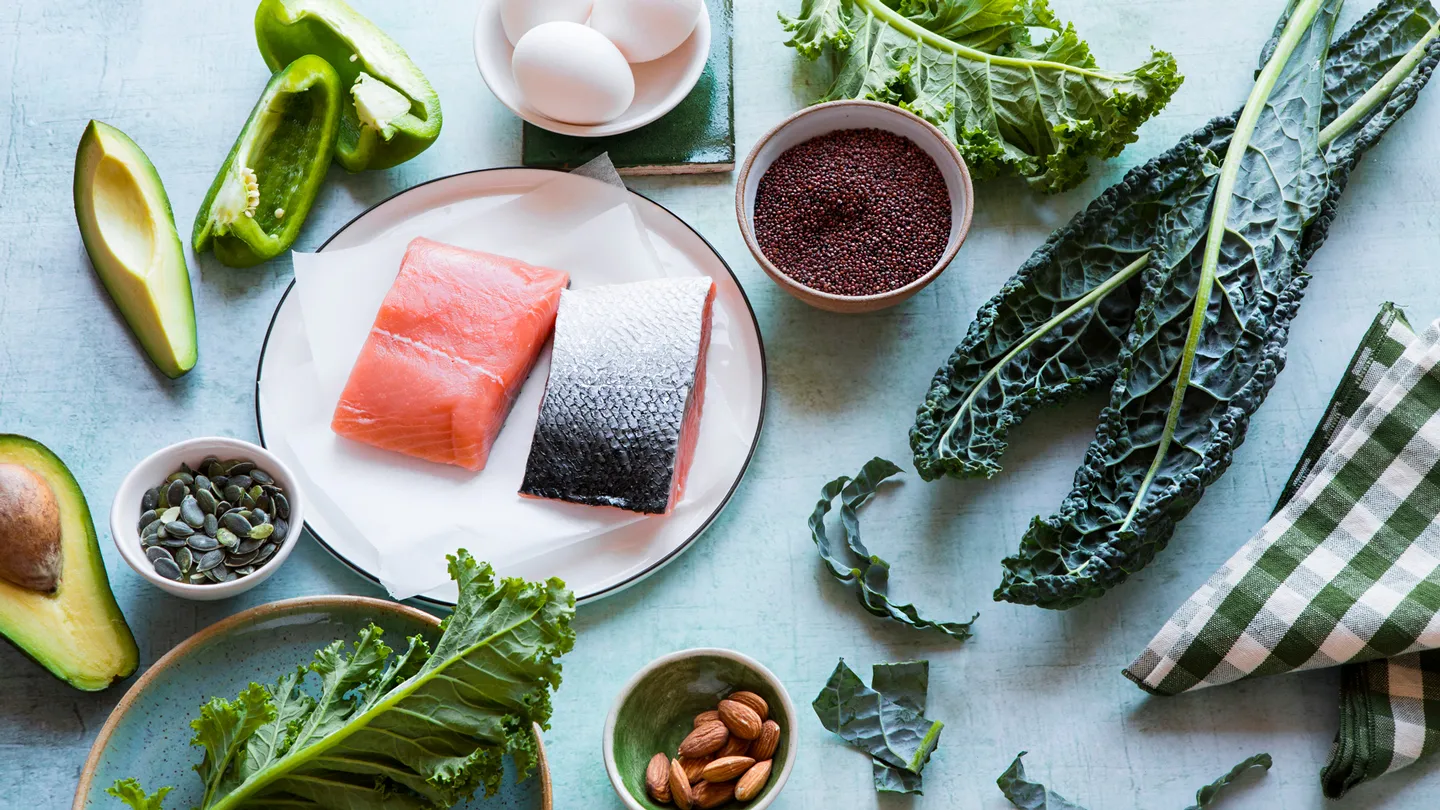 salmon and greens