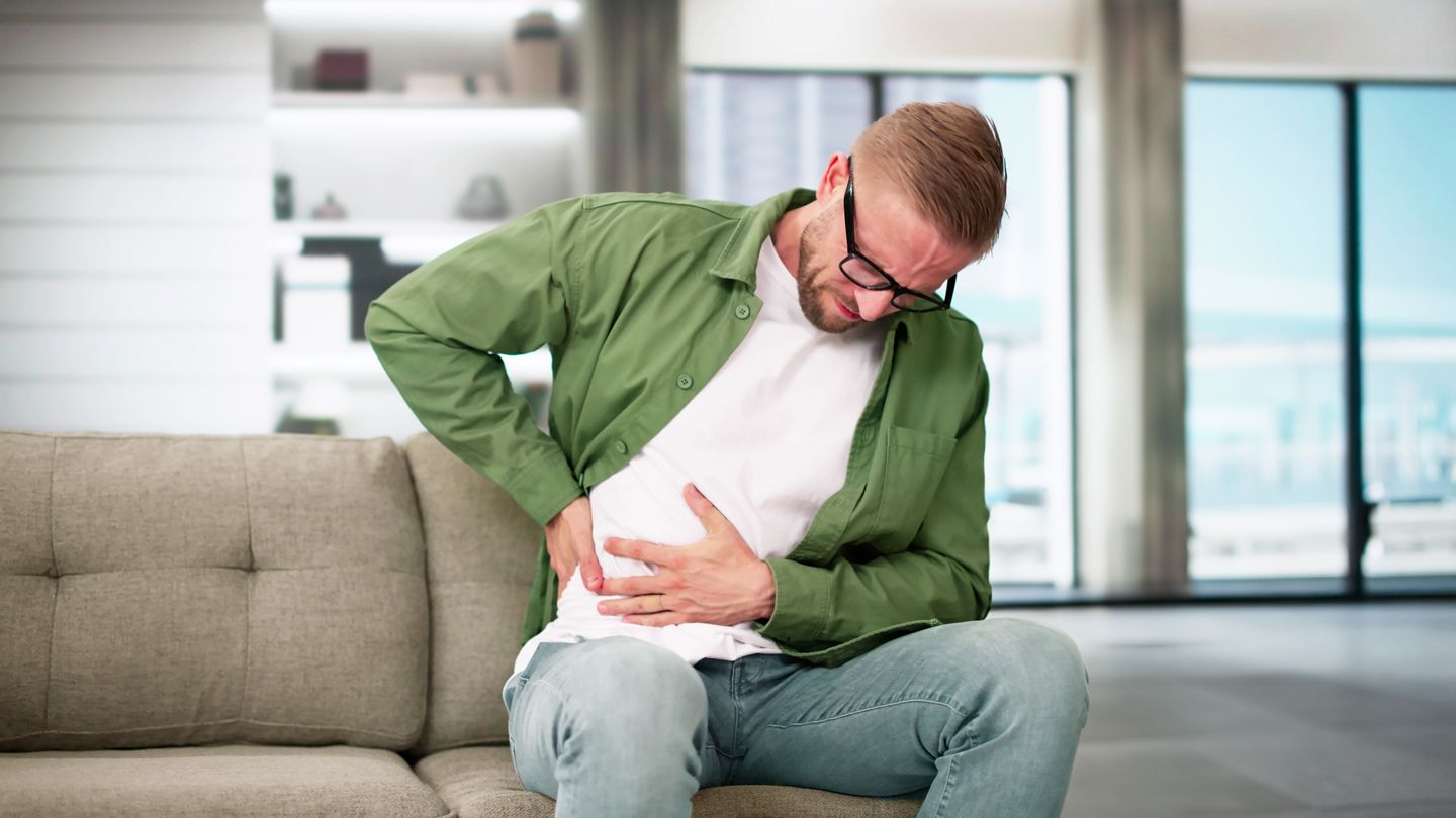 man with sore ribs