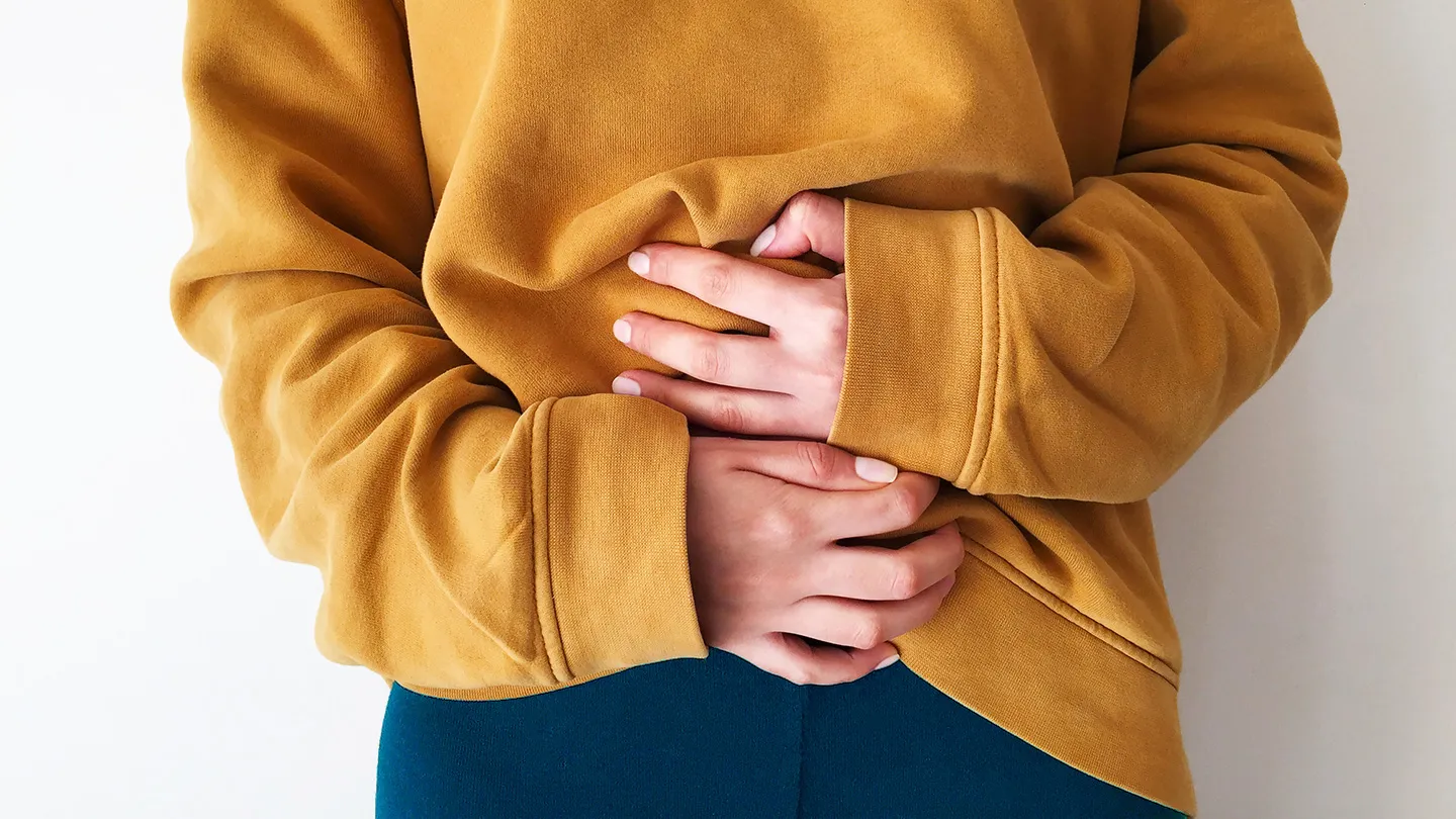 woman with bloating stomach